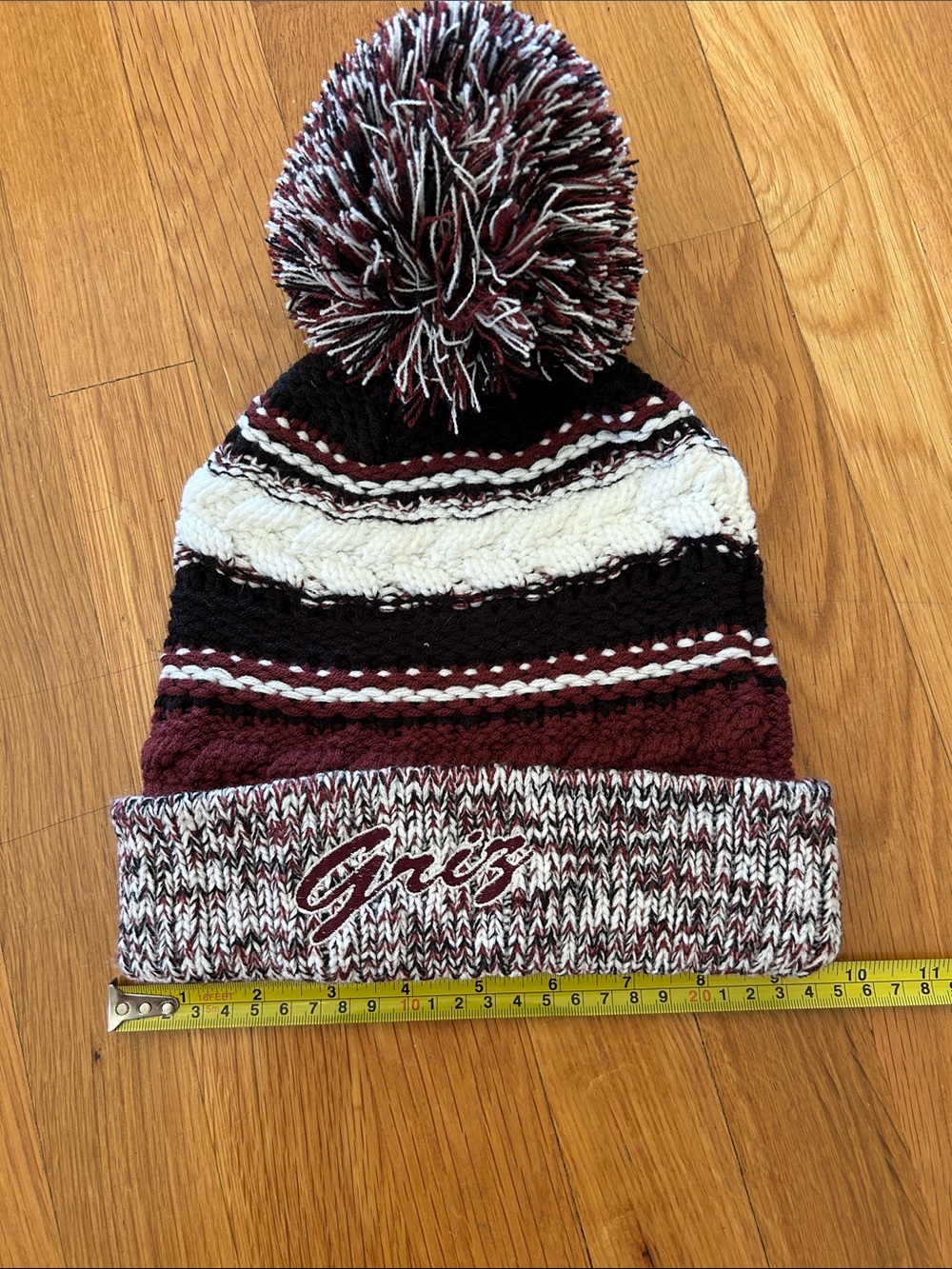 University of Montana Maroon & White Knit Pom Beanie Hat - adult  Accessories